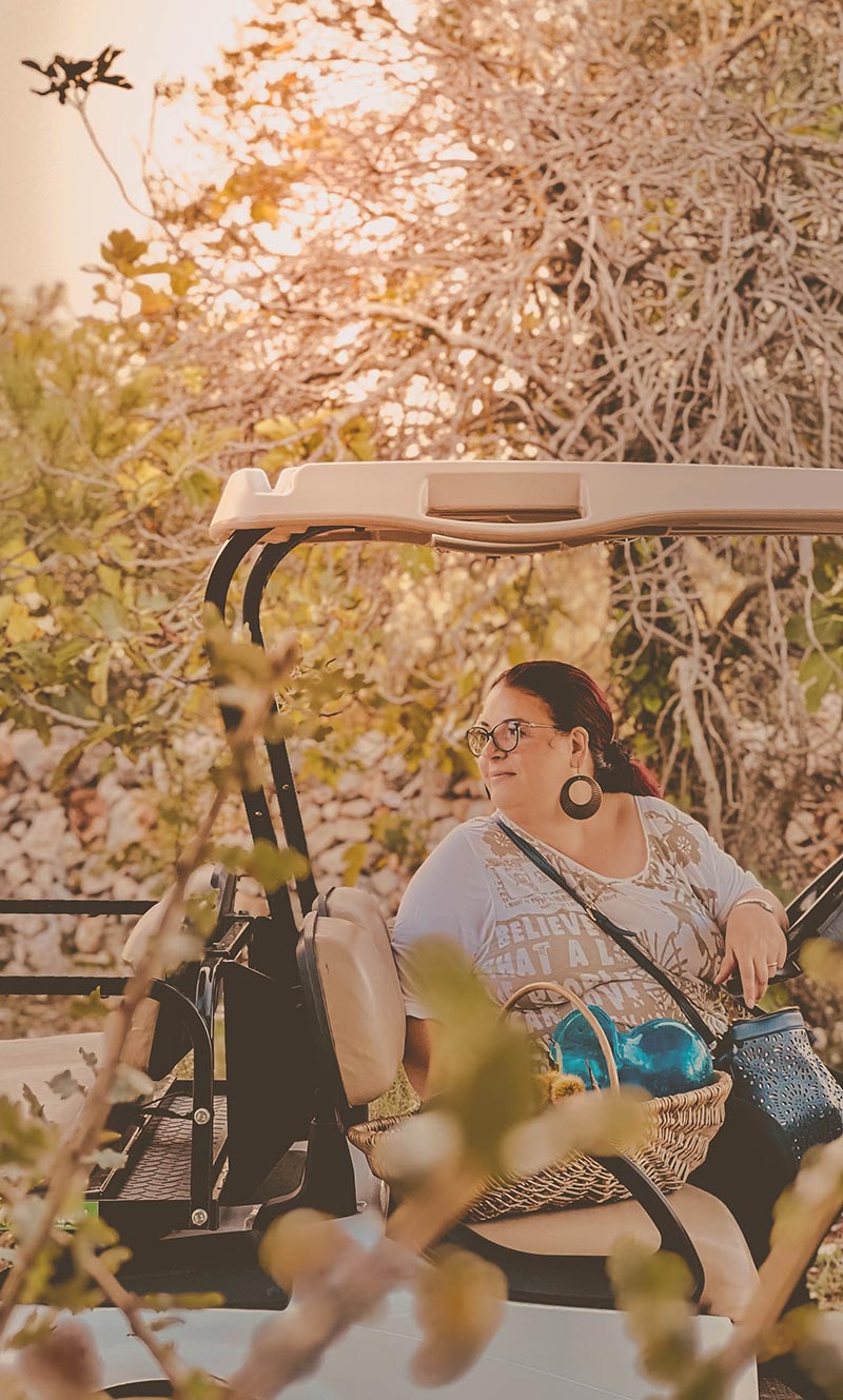 golf cart elettrica dedicata per ciascuna dimora